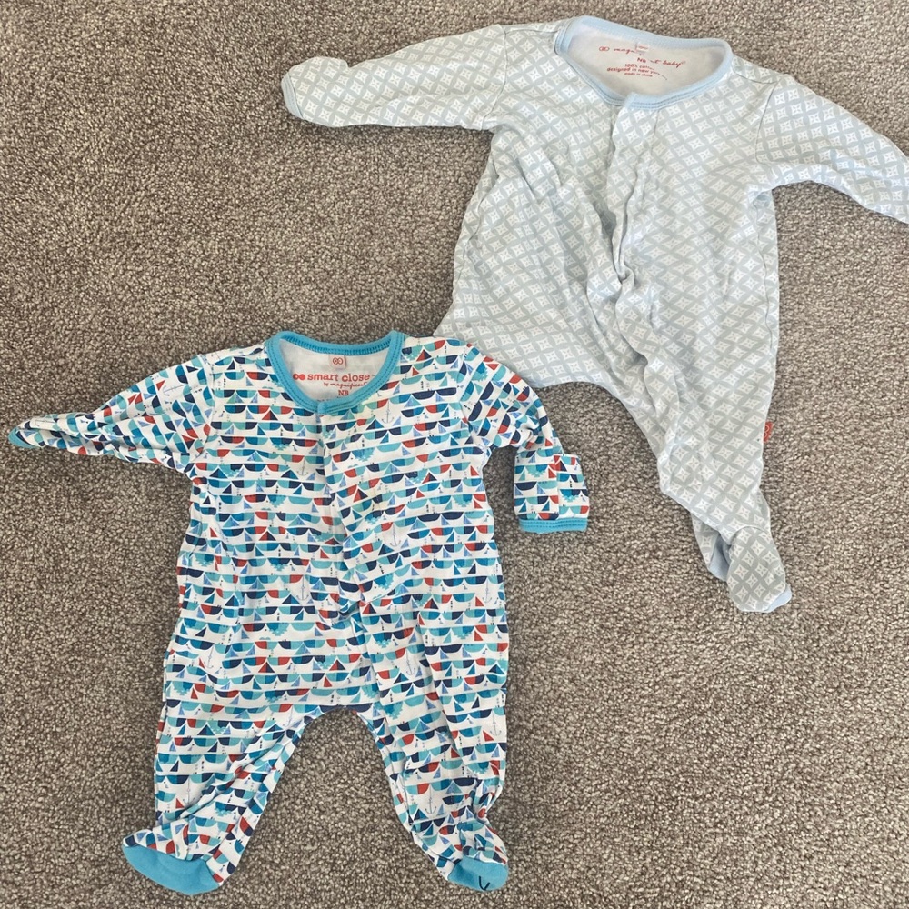 Magnificent Baby Magnetic Closure Footed Onesies Pajamas Newborn
